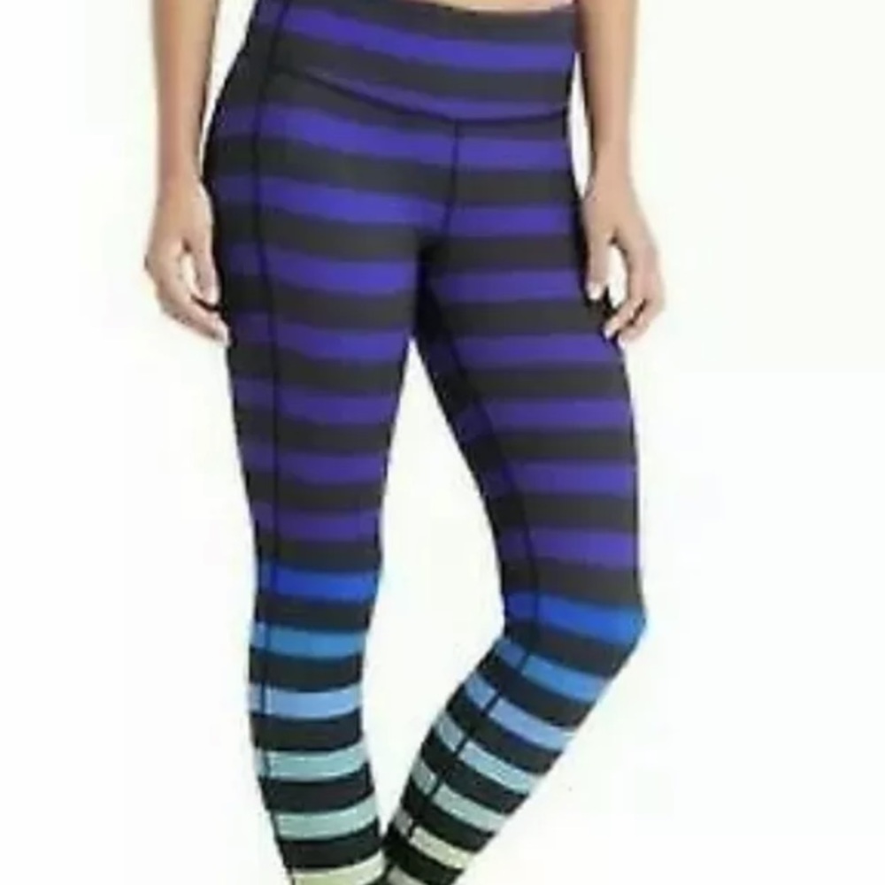 Athleta Bold Striped Chaturanga Leggings, Women’s size M